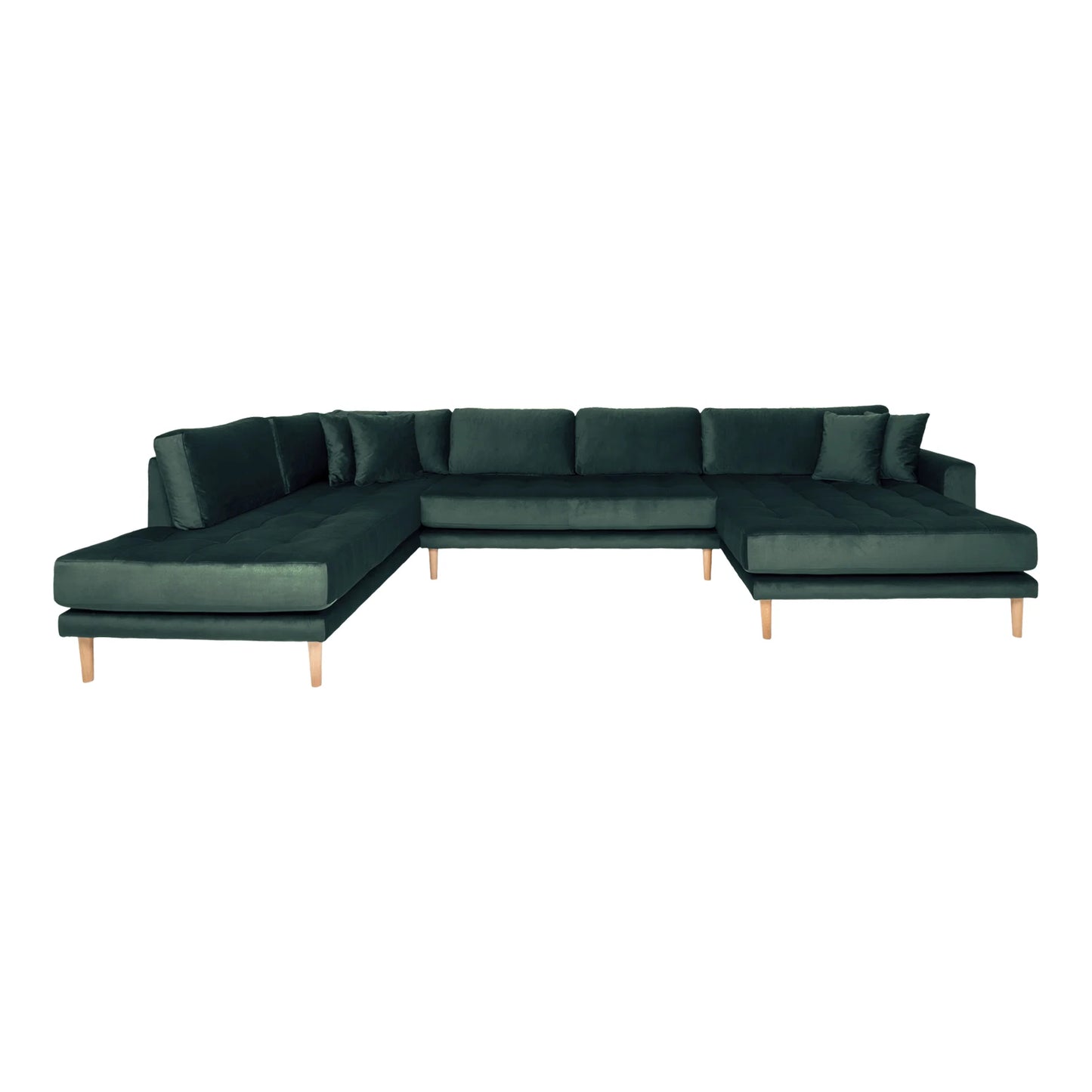 Dīvāns Lito - U 370/220/76 cm zaļs