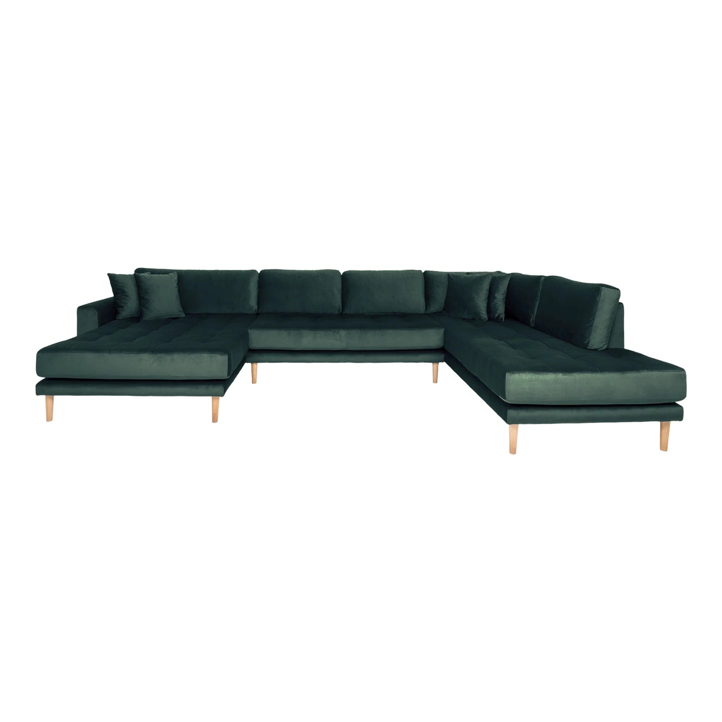 Dīvāns Lito - U 370/220/76 cm zaļs