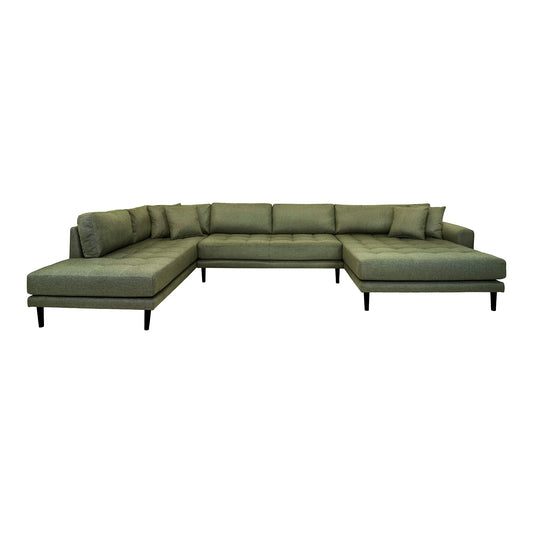 Dīvāns Lito - U 370/220/76 cm olives