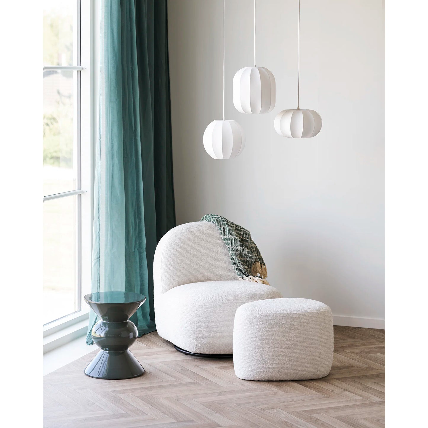 Pufs Hilari 55/40/39 cm Off-White