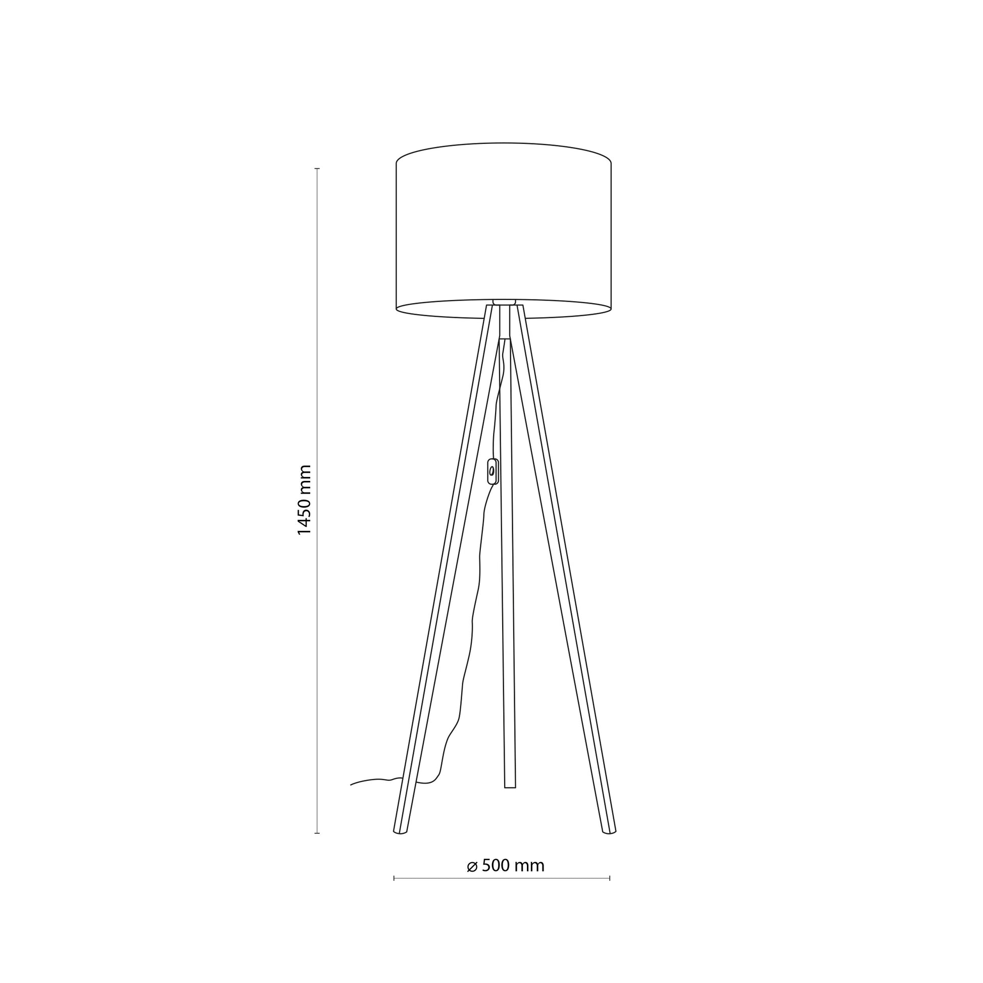 Stāvlampa Gran 500 × 500 × 1450 mm bēšs - N1 Home