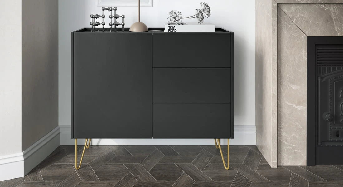 Kumodes Harmi 97/37/83 cm melns - N1 Home