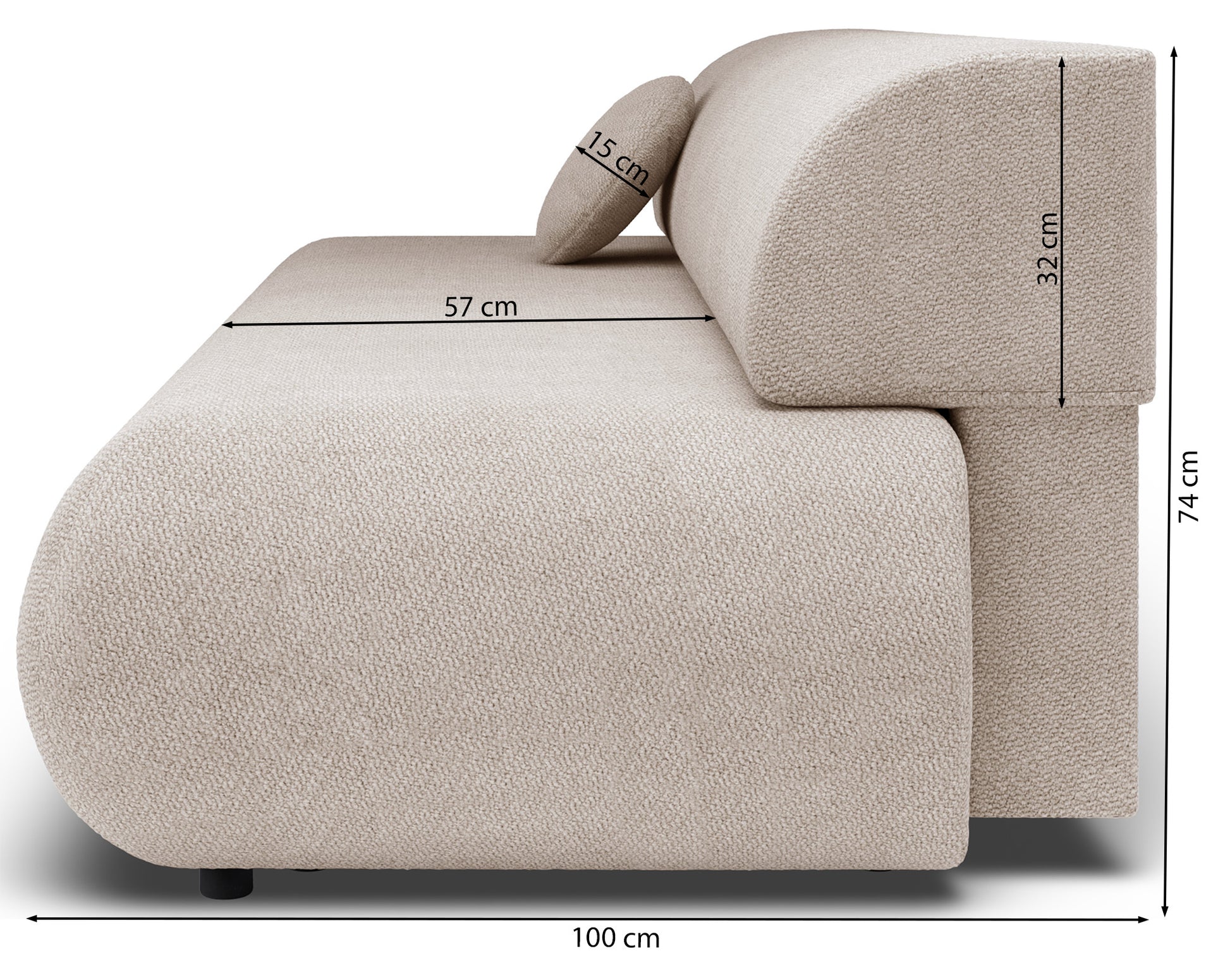 Dīvāns Arman 214/100/74 cm Vinci 75 - N1 Home