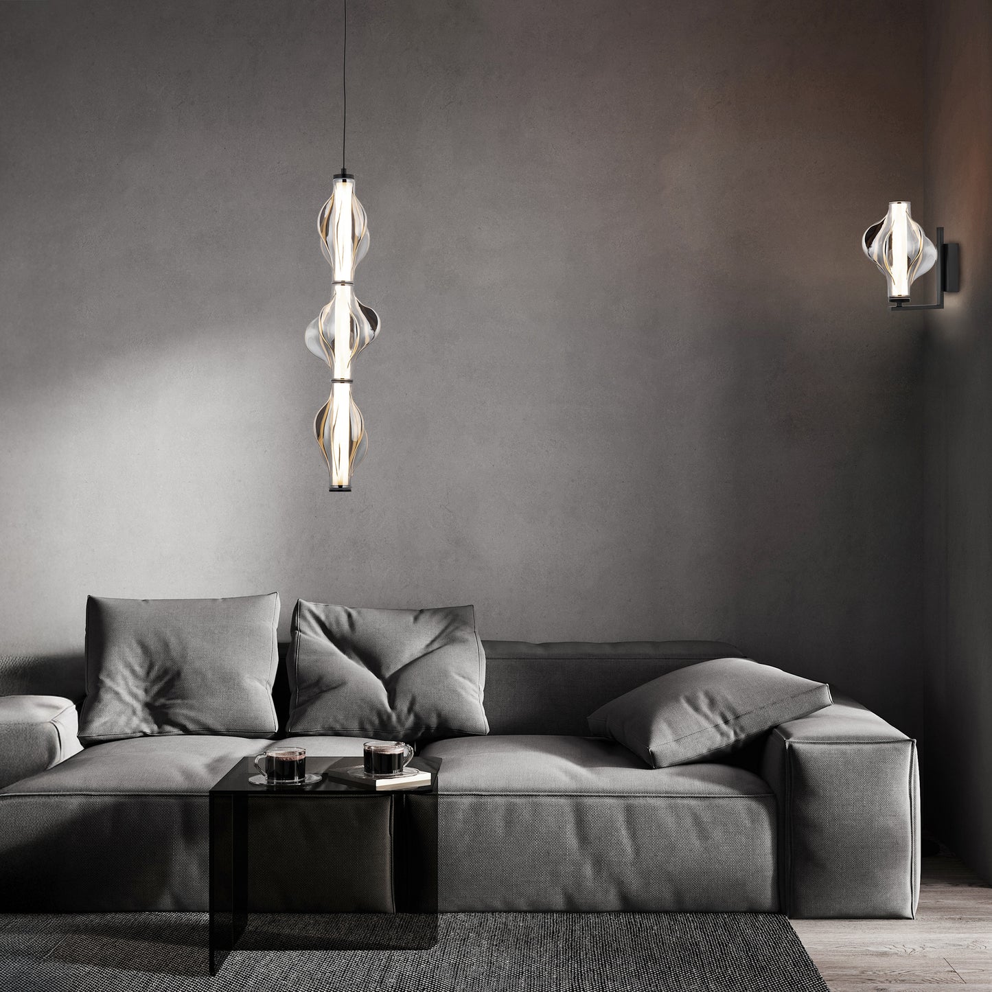 LED piekaramā lampa Elvis 22W 18/18/210 cm melns