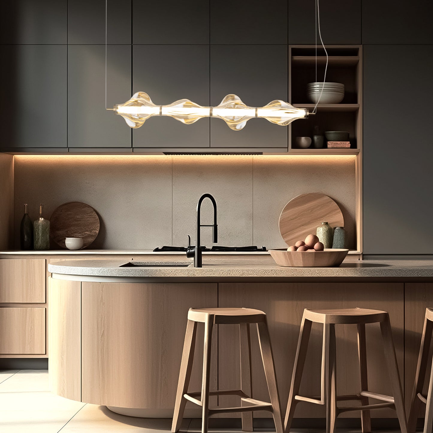 LED piekaramā lampa Elvis 30W Elvis 18/103/143 cm bēšs