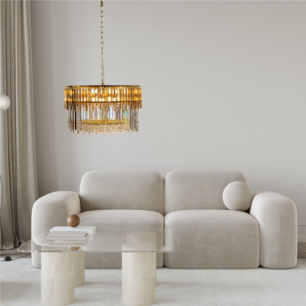 Piekaramā lampa Camars 95/60/60 cm zelts