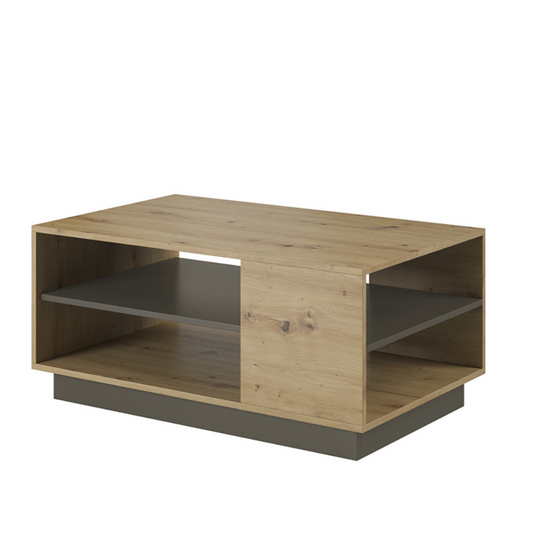 Kafijas galdiņš Arci 100/45,5/60 cm antracit/ozols - N1 Home