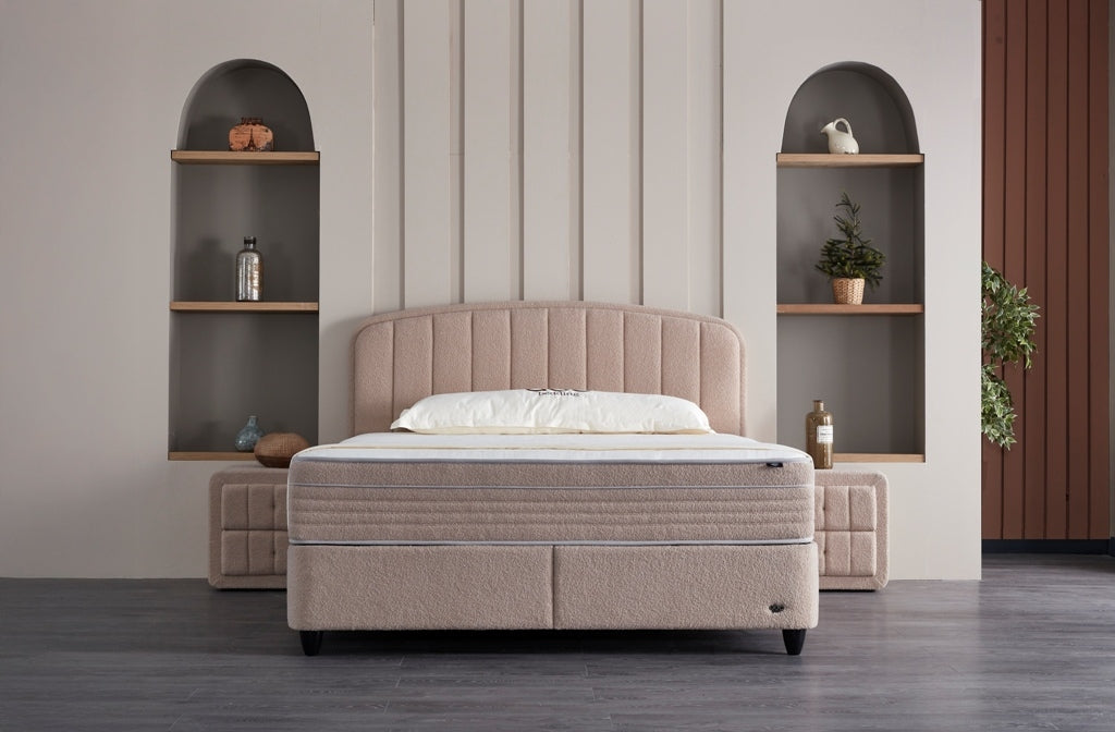 Gulta Dule 90;120;140;160;180;200/200 cm bēšs - N1 Home