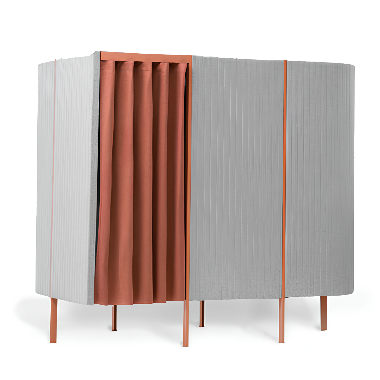 Slēgts komplekts KonSkapea 155 - 313/234/225 cm pelēks - N1 Home