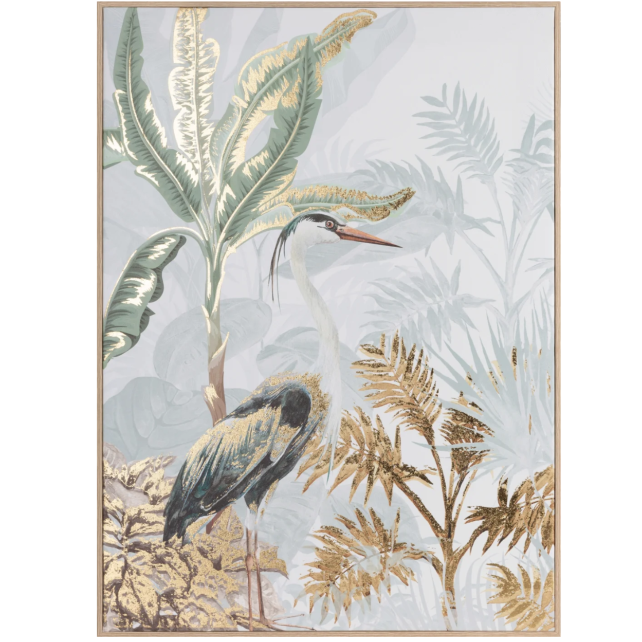 Uz audekla uzdrukāts attēls ar tropisku motīvu Putns S 50/70 cm - N1 Home