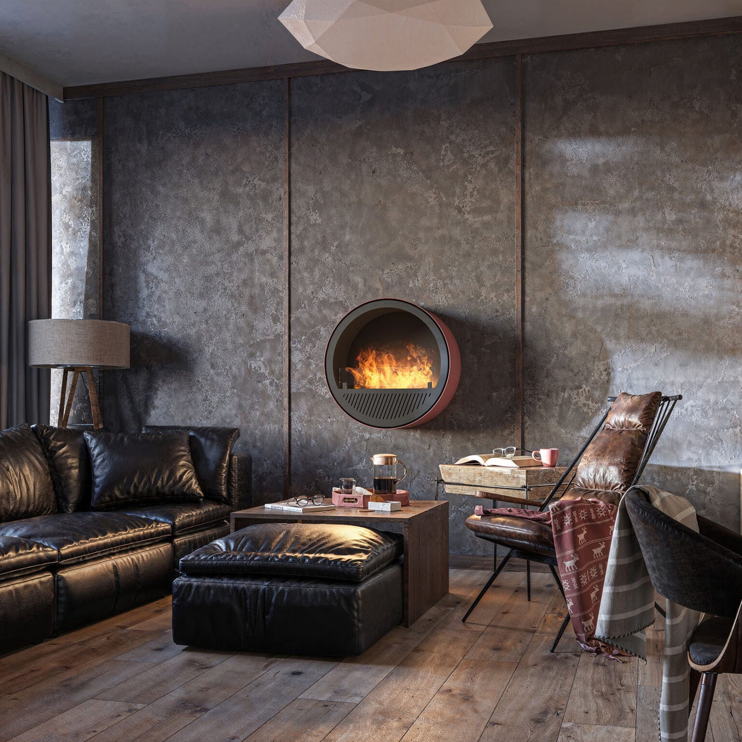 Biokamīns Incyrc Slim wall 72/30 cm melns - N1 Home