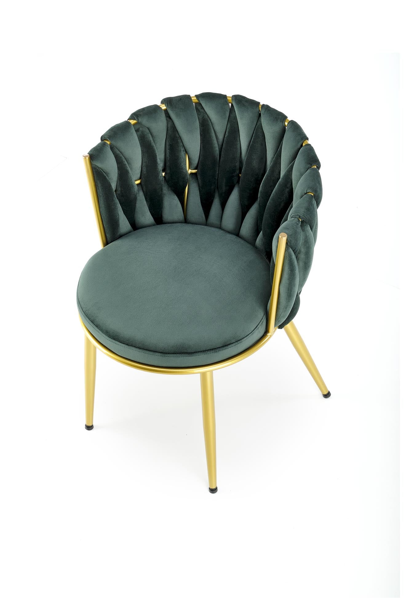 K517 tumši zaļš krēsls ar zelta kajām - N1 Home