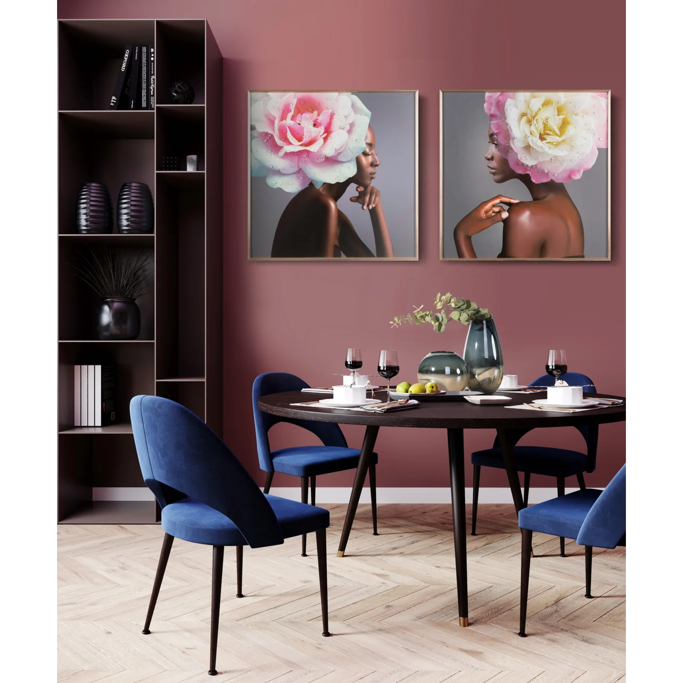 Glezna Paoli 60/60 cm rozā - N1 Home