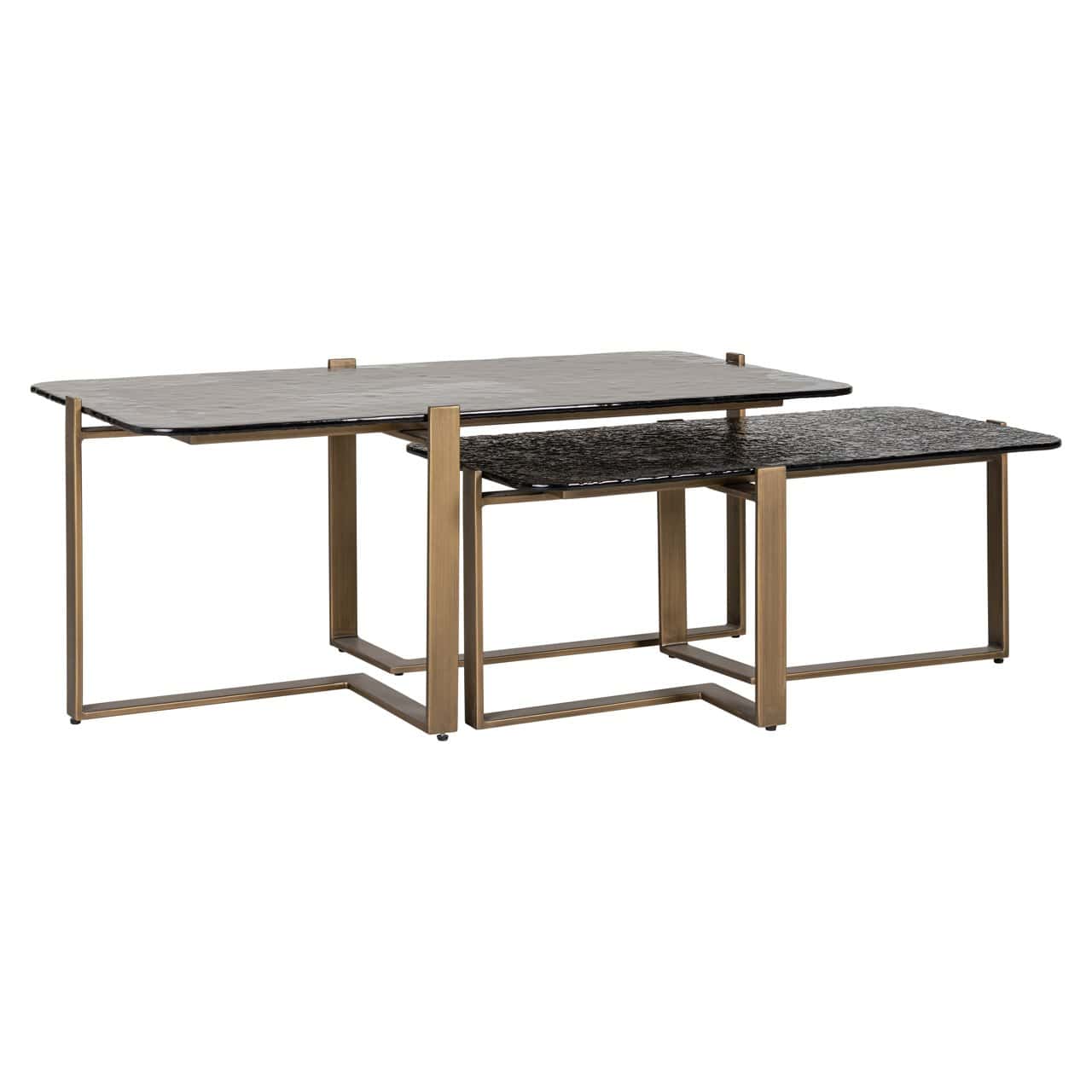 Kafijas galds Sterling (Set of 2) Richmond Interiors 110/41/65 cm brūns - N1 Home