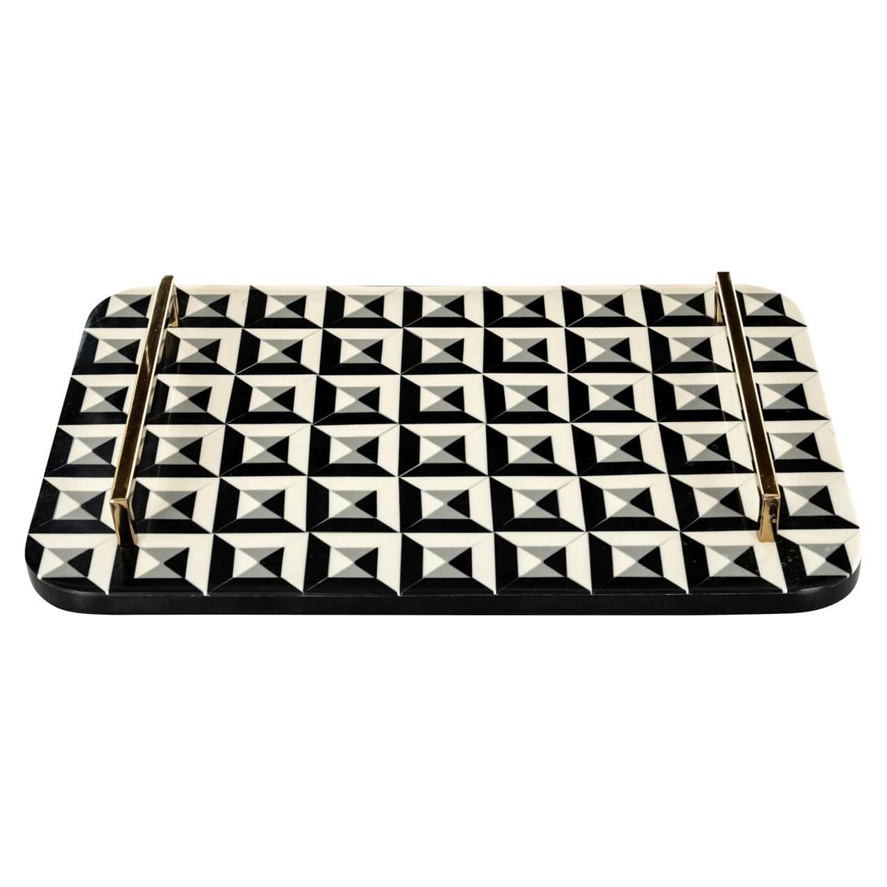 Paplāte Birte Richmond Interiors 31/46/5 cm melns/balts