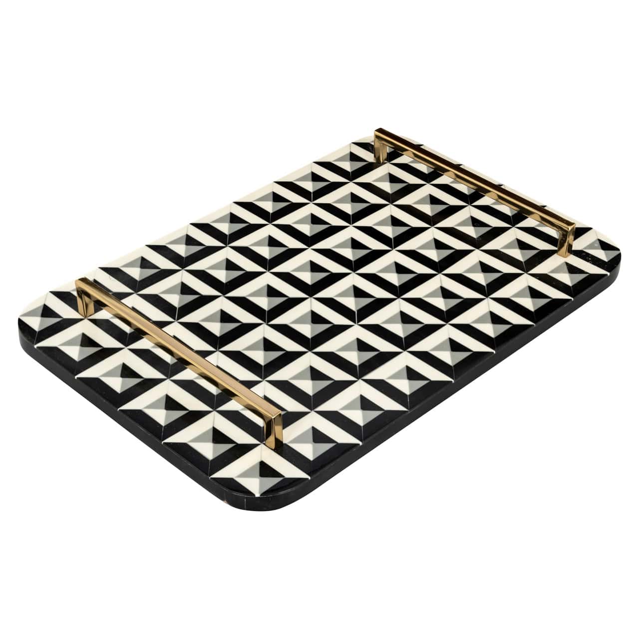 Paplāte Birte Richmond Interiors 31/46/5 cm melns/balts