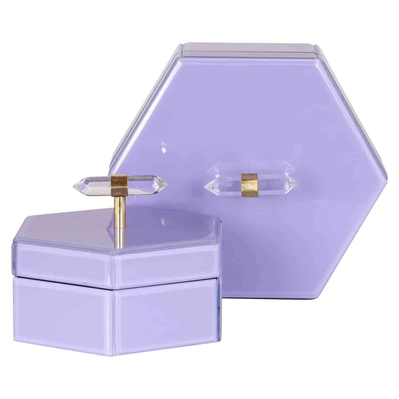Uzglabāšanas kaste Jutta Richmond Interiors 19/16/12; 24/20/15 cm purple