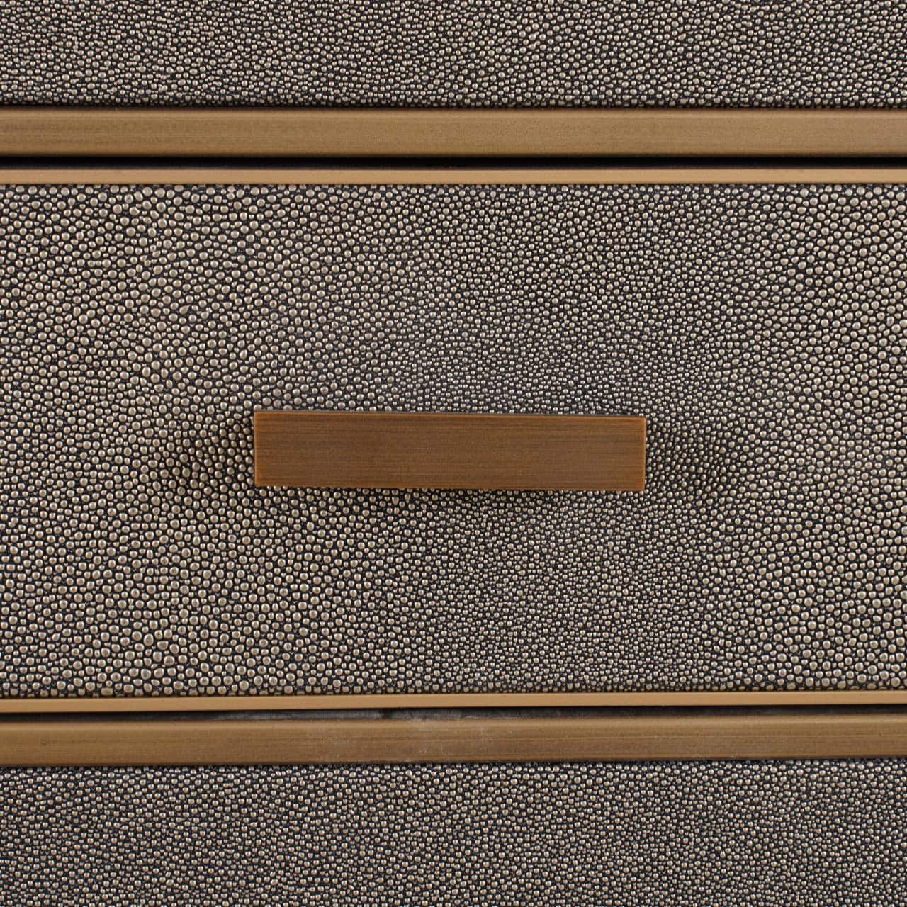 Naktsskapis Bloomville Richmond Interiors 51/66/42 cm brass shagreen incl. glass top
