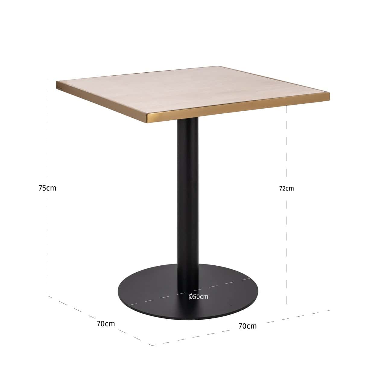 Bistro galds Brazza Richmond Interiors 70/75/70 cm bēšs - N1 Home