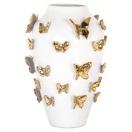 Vāze Butterfly S Richmond Interiors 25/25/38 cm balts