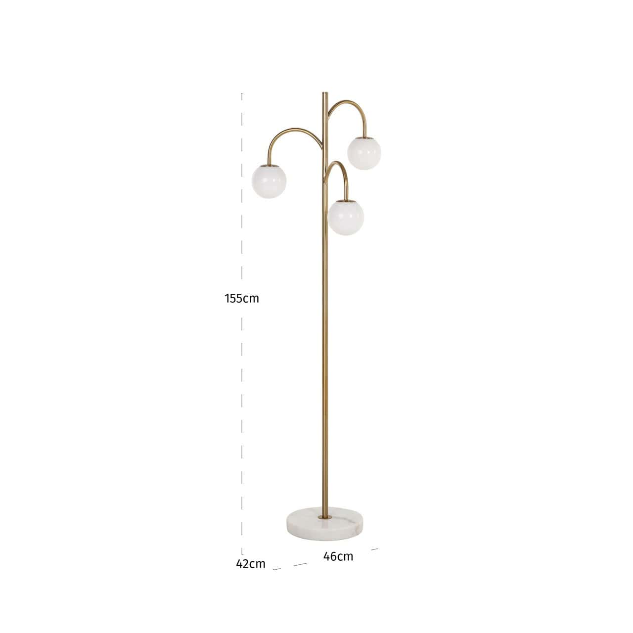 Stāvlampa Janou Richmond Interiors 46/155/42 cm zelts
