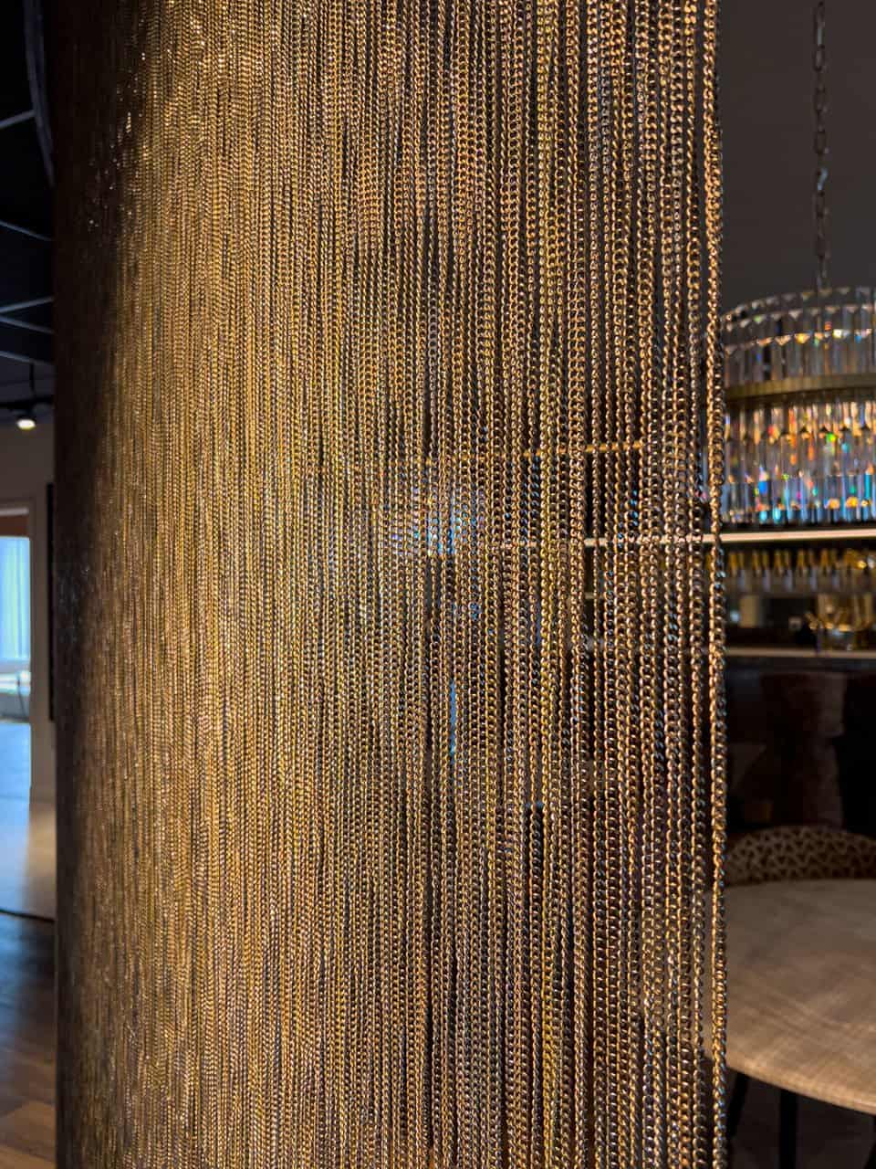 Dekoratīvs priekšmets Curtain Richmond Interiors 353/101/0,6 cm gold chain