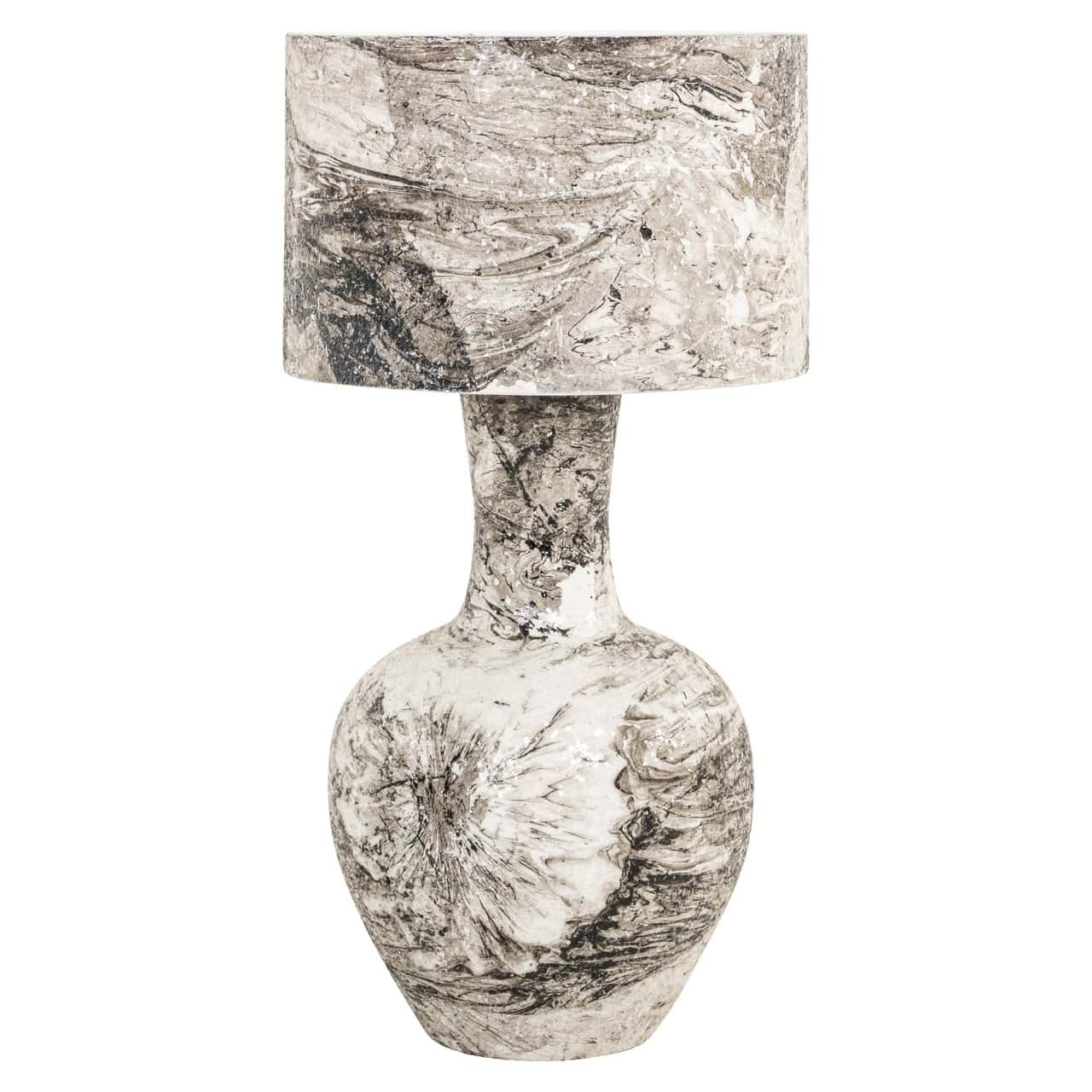 Galda lampa Cecile Richmond Interiors 40/40/78 cm melns/balts