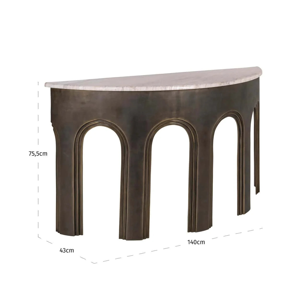 Konsole Sanchis Richmond Interiors 42/140,5/75,5 cm brass antique - N1 Home