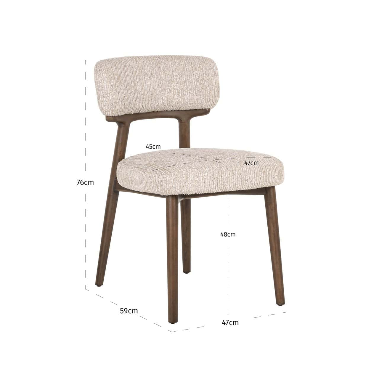 Krēsls Basker (Set of 2) Richmond Interiors 47/76/59 cm natural linear