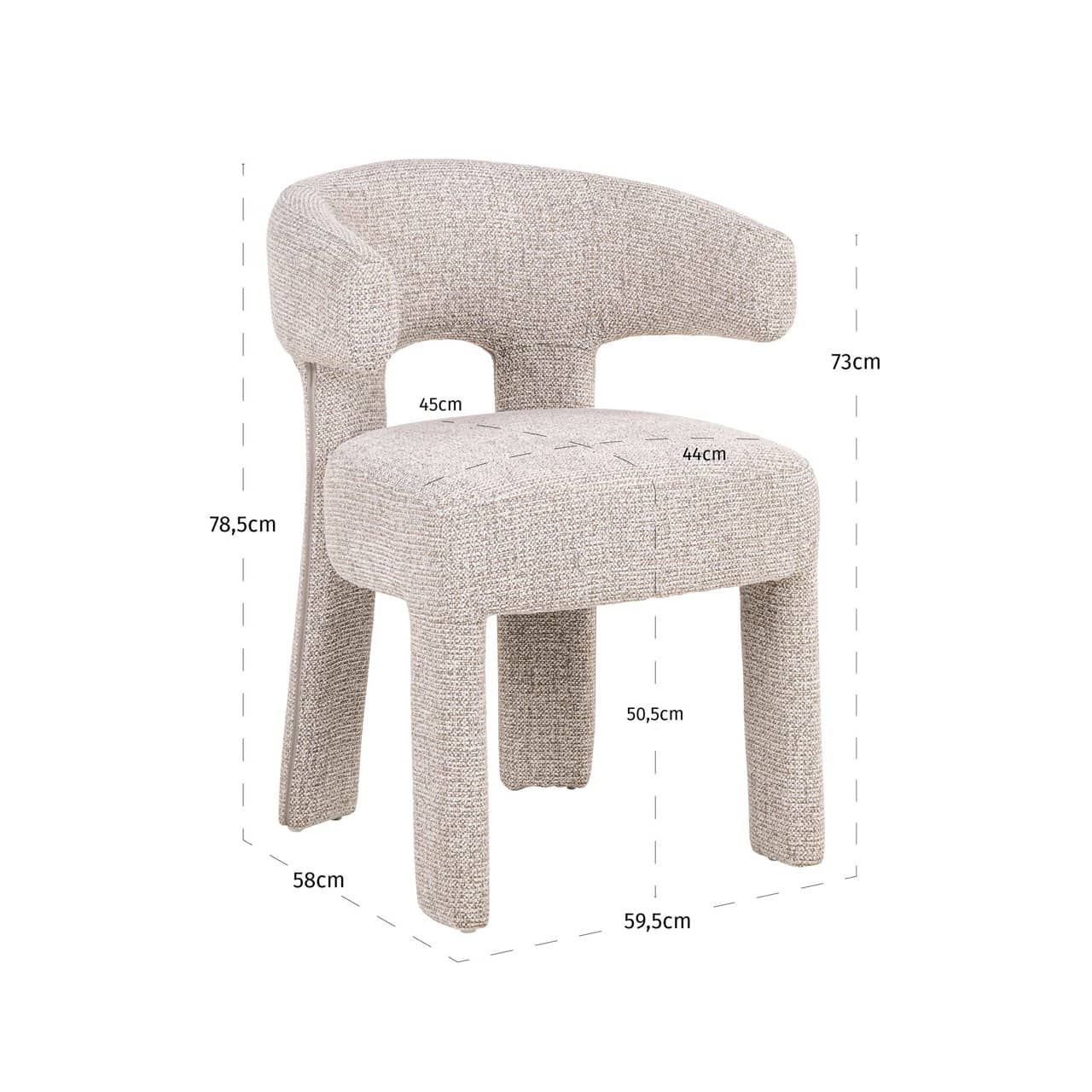 Krēsls Nerio Richmond Interiors 59/78/58 cm natural fancy