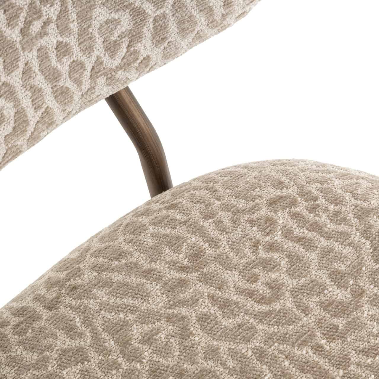Bāra krēsls Xenia (Set of 2) Richmond Interiors 95/45/53 cm bēss leopard fire retardant