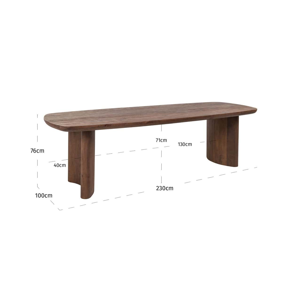 Galds Baldwin Richmond Interiors 230;270/76/100 cm spicebrown