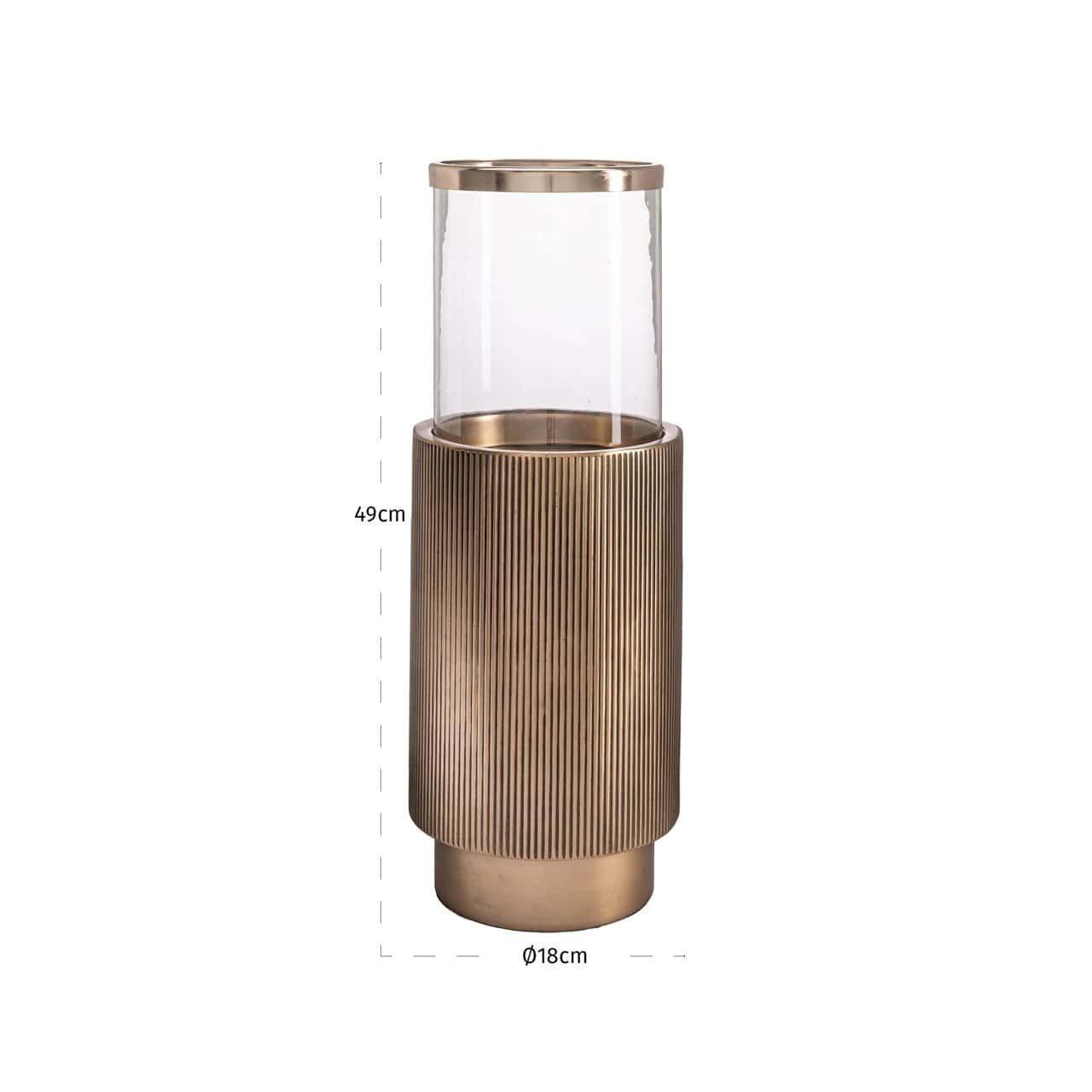 Viesuļvētras gaisma Soreli Richmond Interiors 18/18/49 cm brass antique - N1 Home