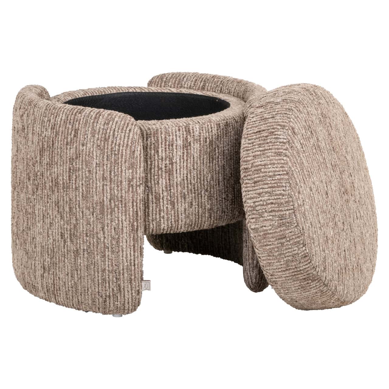 Pufs Cupid Richmond Interiors 51/43/47 cm mocca linear with storage