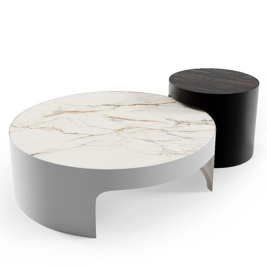 Kafijas galds Vellia 50,5/75,5 un 42/32 cm Passion TRI - D White - N1 Home