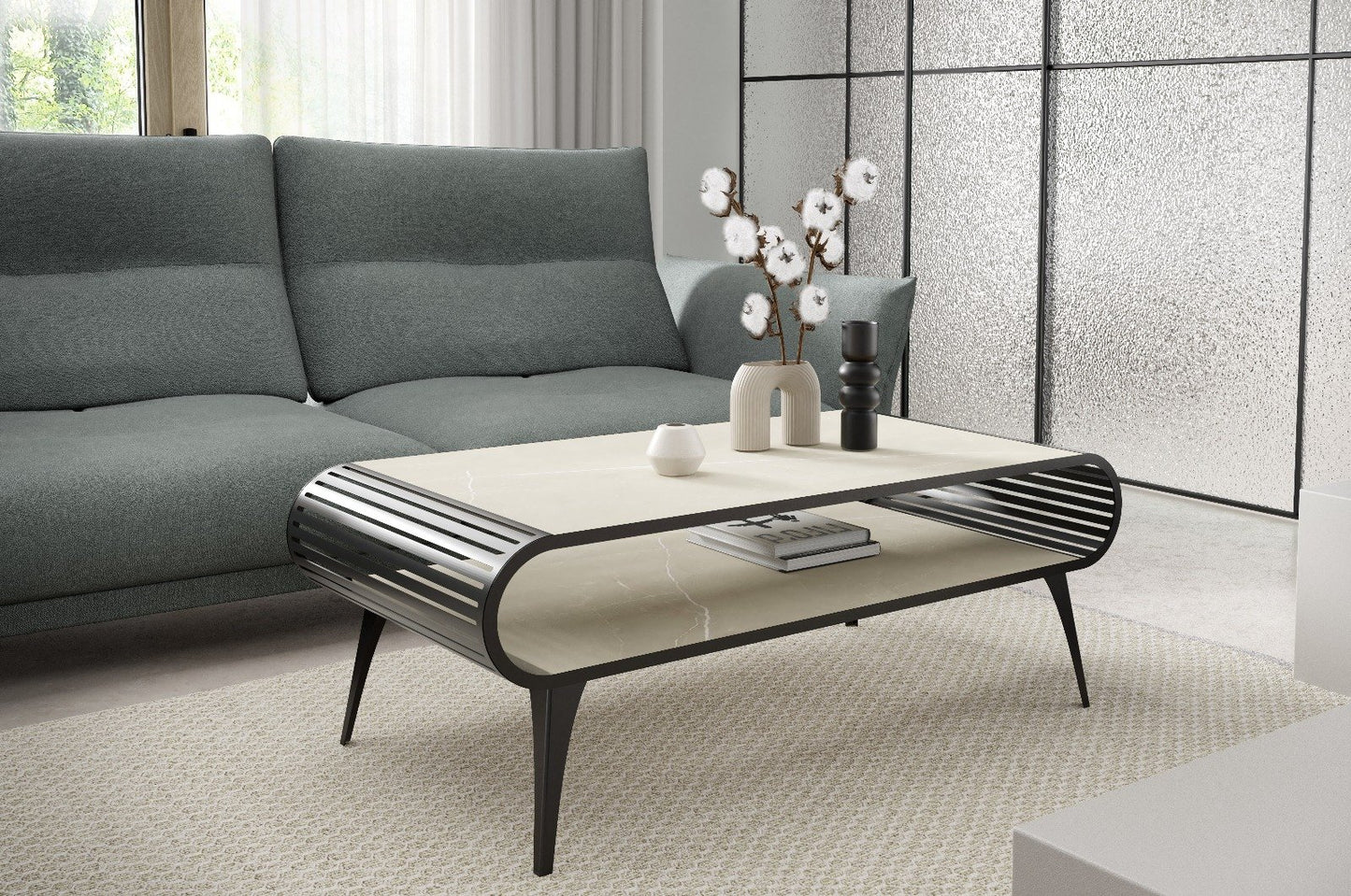 Kafijas galds Aristas 44/120/60 cm Horizon TRI - D Gold - N1 Home