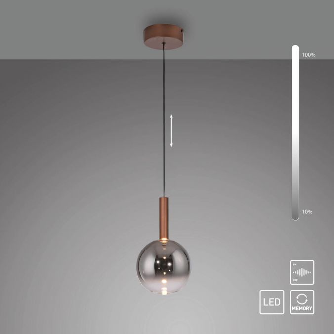 Piekaramā lampa BOWL 180/20/20 cm brūns