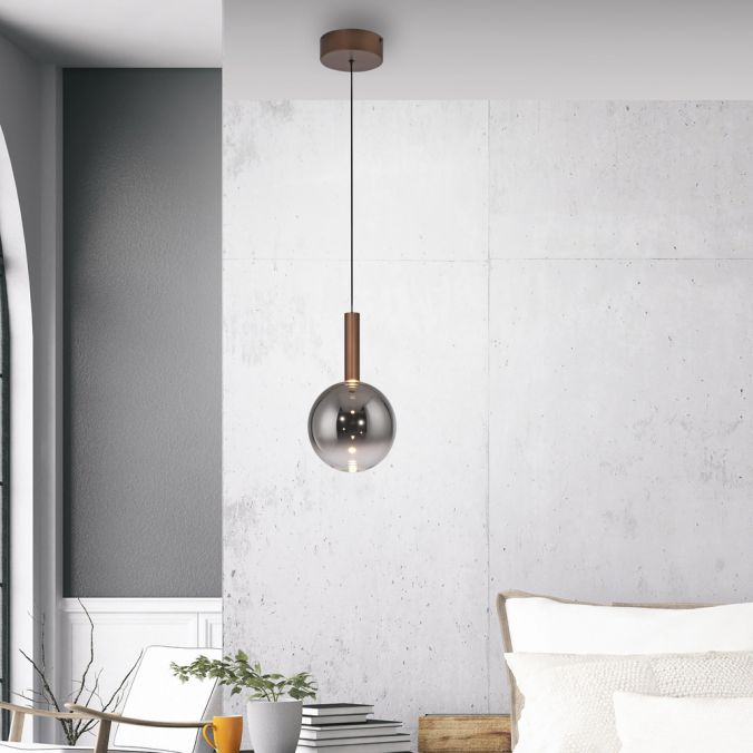 Piekaramā lampa BOWL 180/20/20 cm brūns