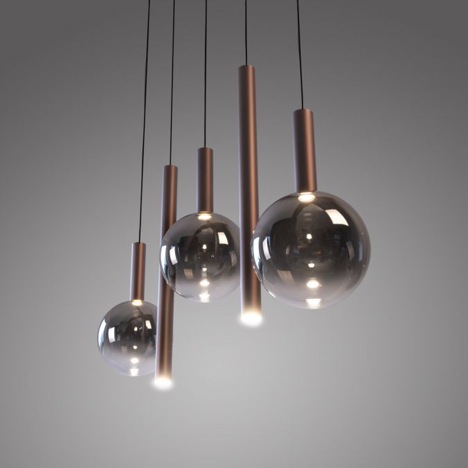 Piekaramā lampa BOWL 180/18/100 cm brūns