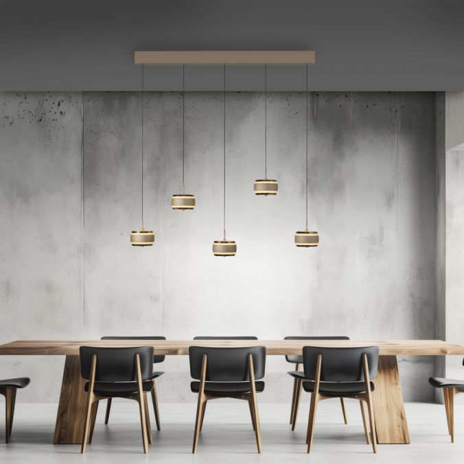 Piekaramā lampa PURE Falling Rings 200/13/101 cm  bronza/tumšs hroms