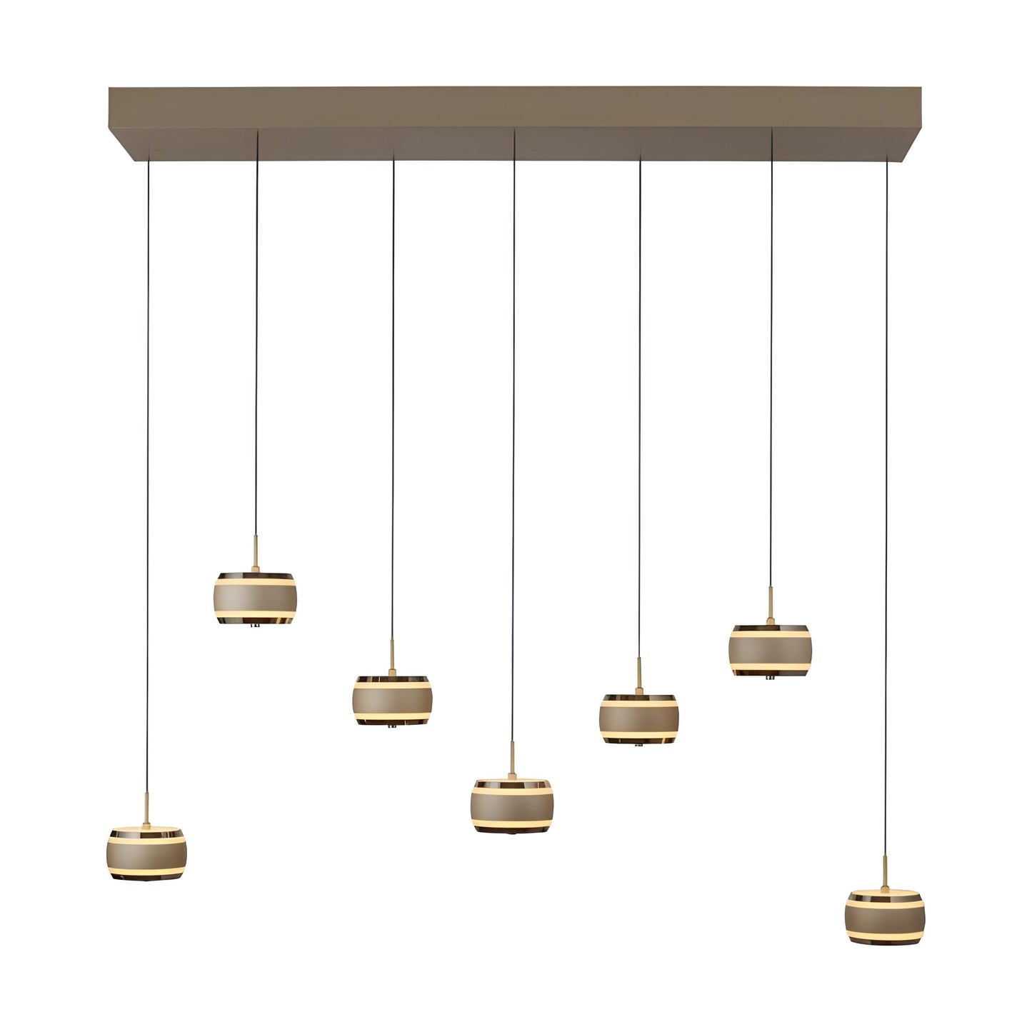 Piekaramā lampa PURE Falling Rings 200/22/132 cm bronza/tumšs hroms