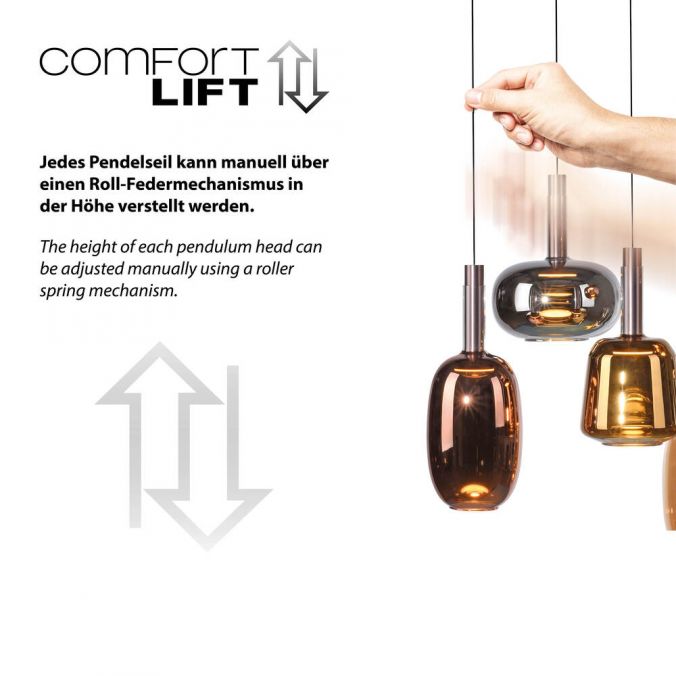 Piekaramā lampa Irides 200/42/75 cm brūns