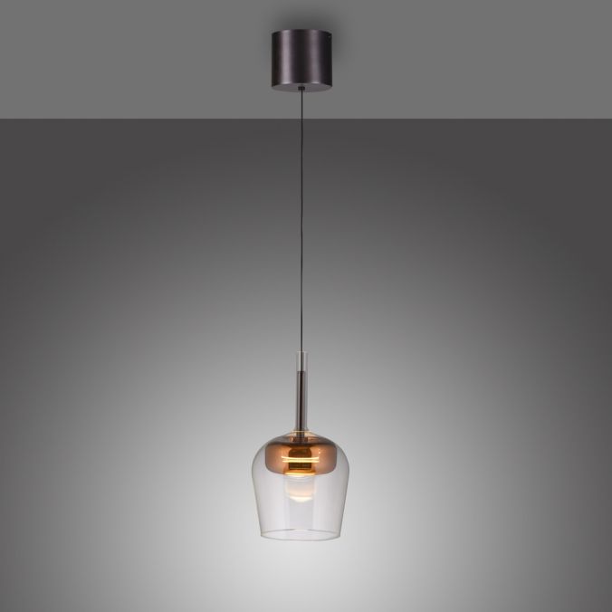 Piekaramā lampa Q-KON 200/21/21 cm melns/brūns