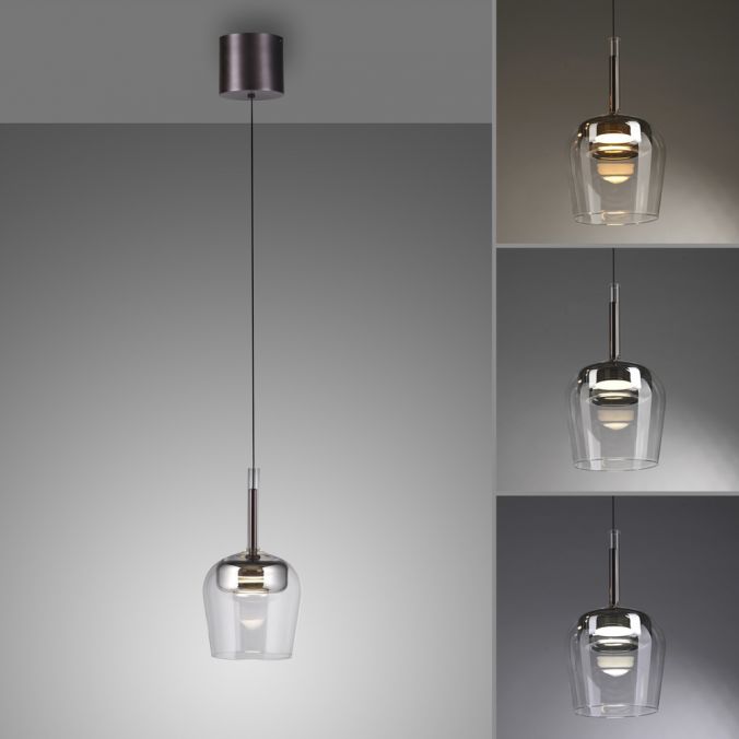 Piekaramā lampa Q-KON 200/21/21 cm melns/pelēks