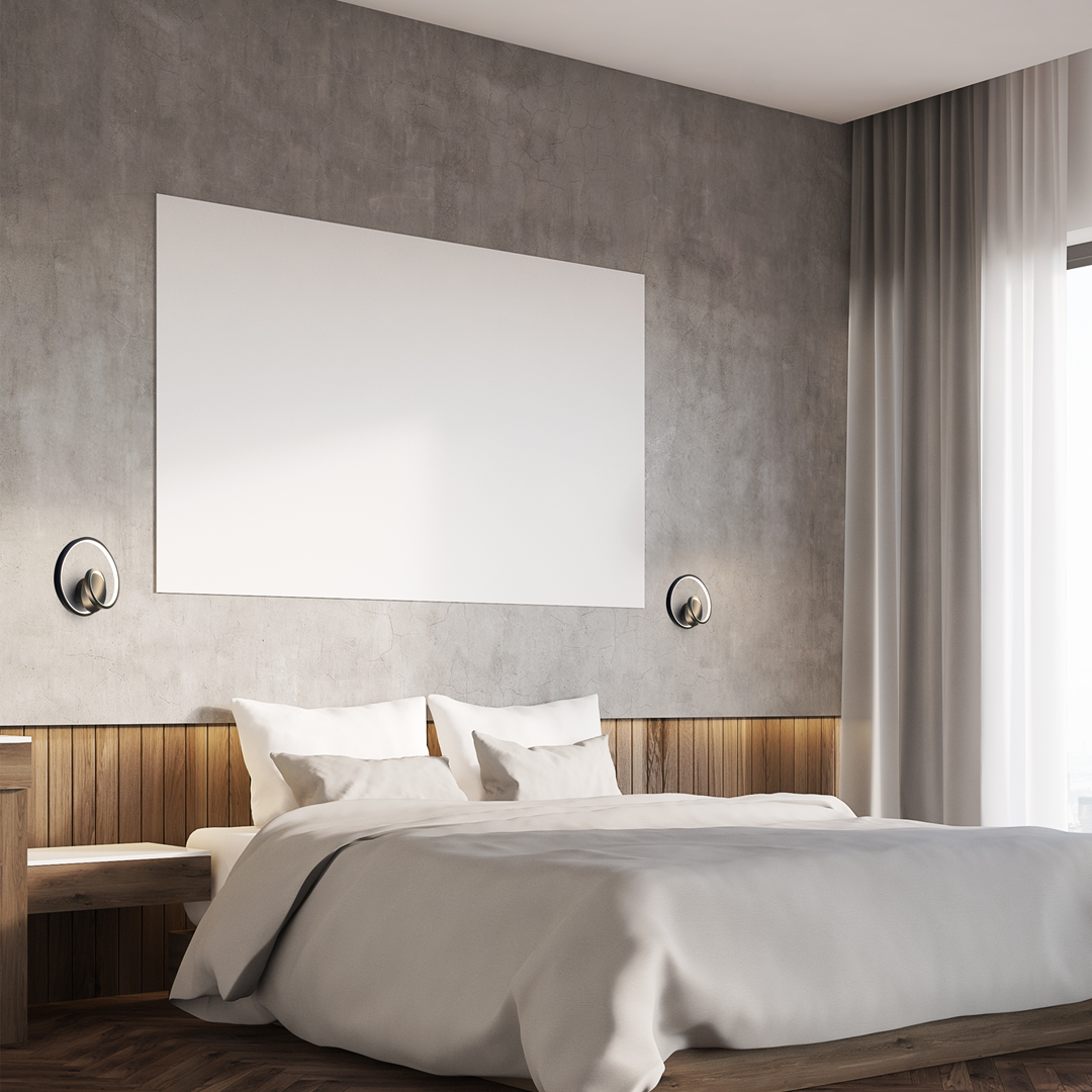 Sienas lampa Lucer 23/23/6 cm melns - N1 Home