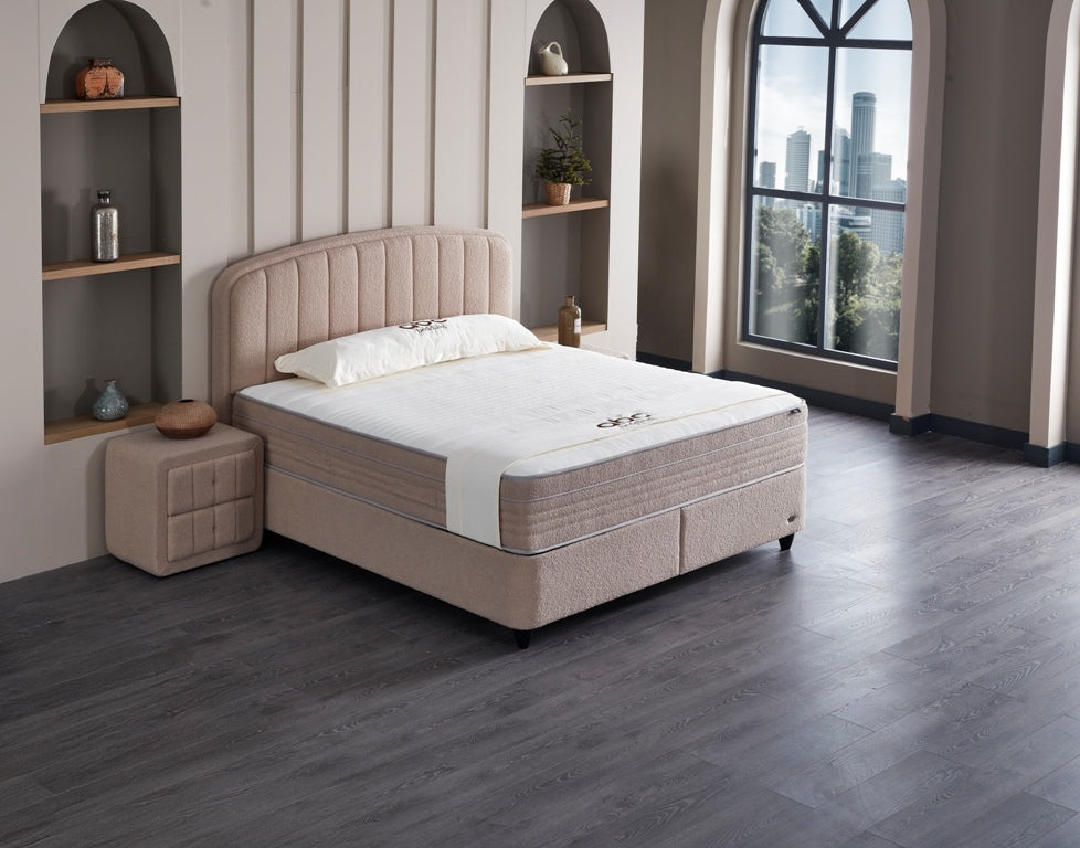 Gulta Dule 90;120;140;160;180;200/200 cm bēšs - N1 Home