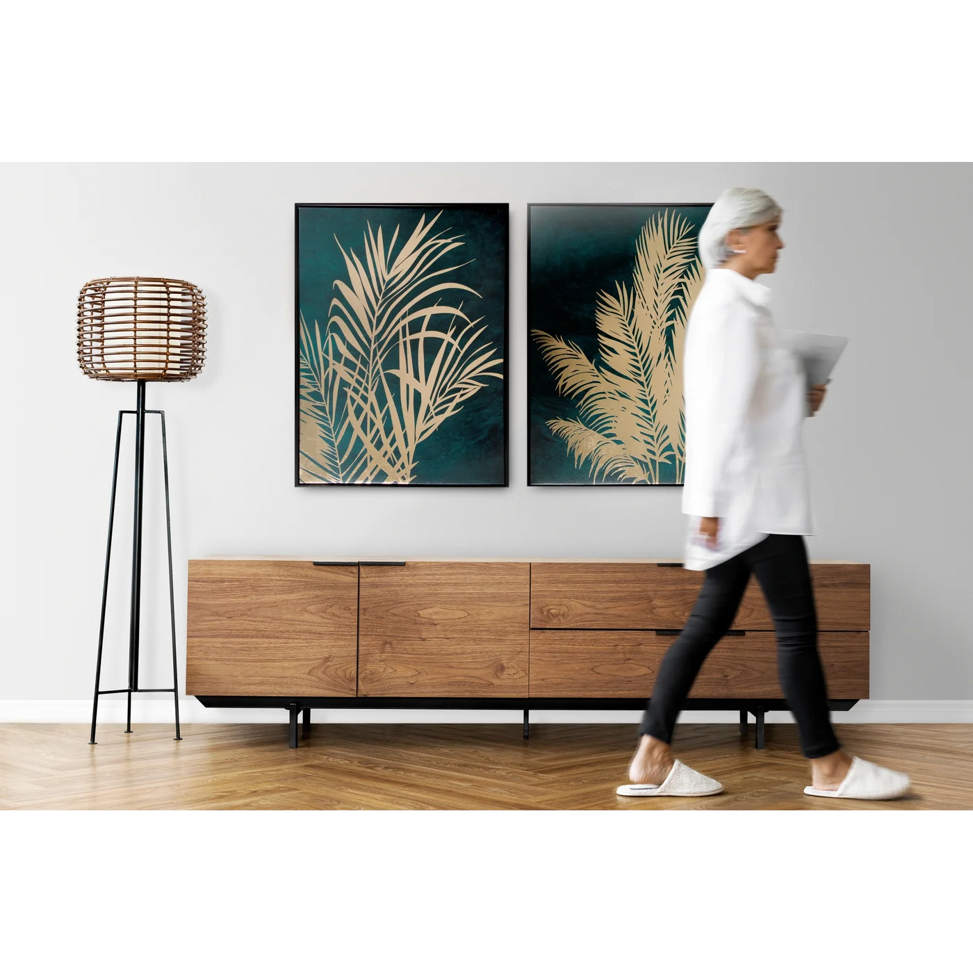 Glezna Palma 45/60 zaļš/zelts - N1 Home