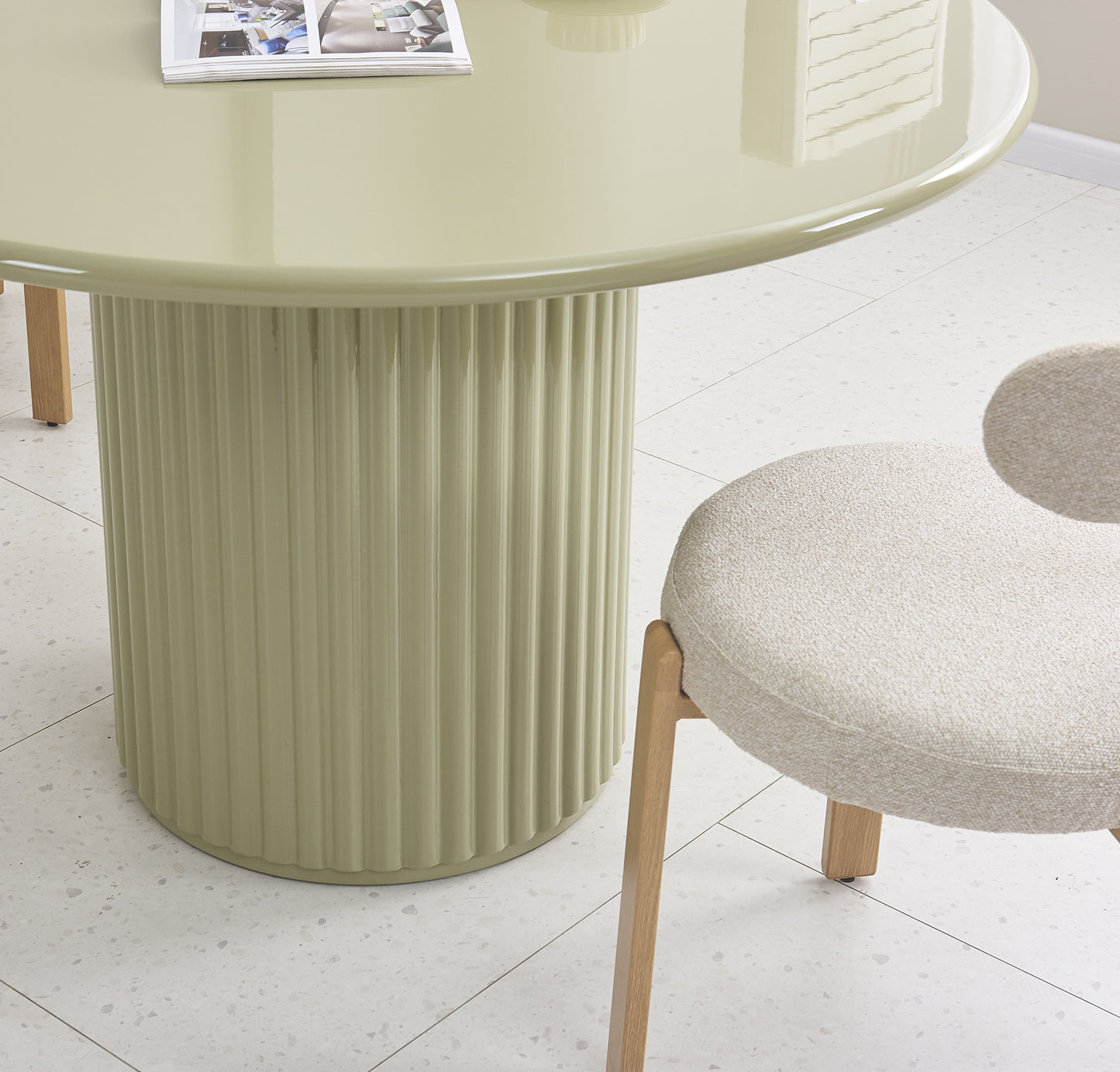 Galds Prino 120/120/76 cm zaļs