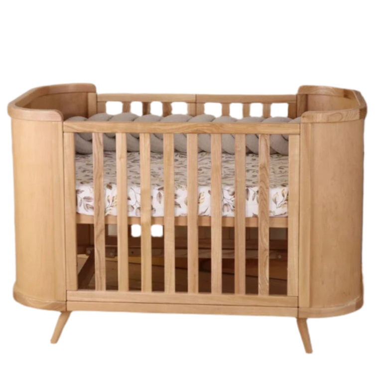 Gultiņa-transformers Boho ar kustīgu sienu 70/90-134 cm natural - N1 Home