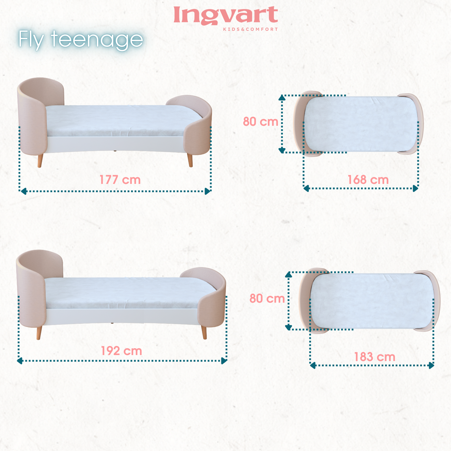 Ovāla bērnu gultiņa Transformers Fly Bed Velvet 145/104/66 cm rozā krāsa - N1 Home